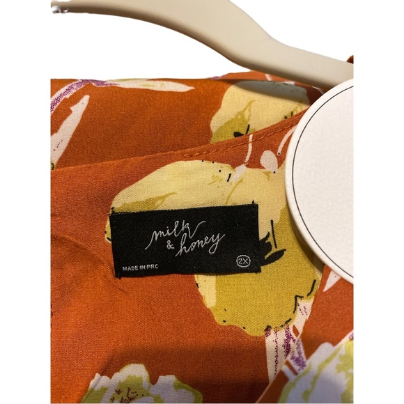 Milk & Honey floral dress top size 2X - Picture 2 of 4